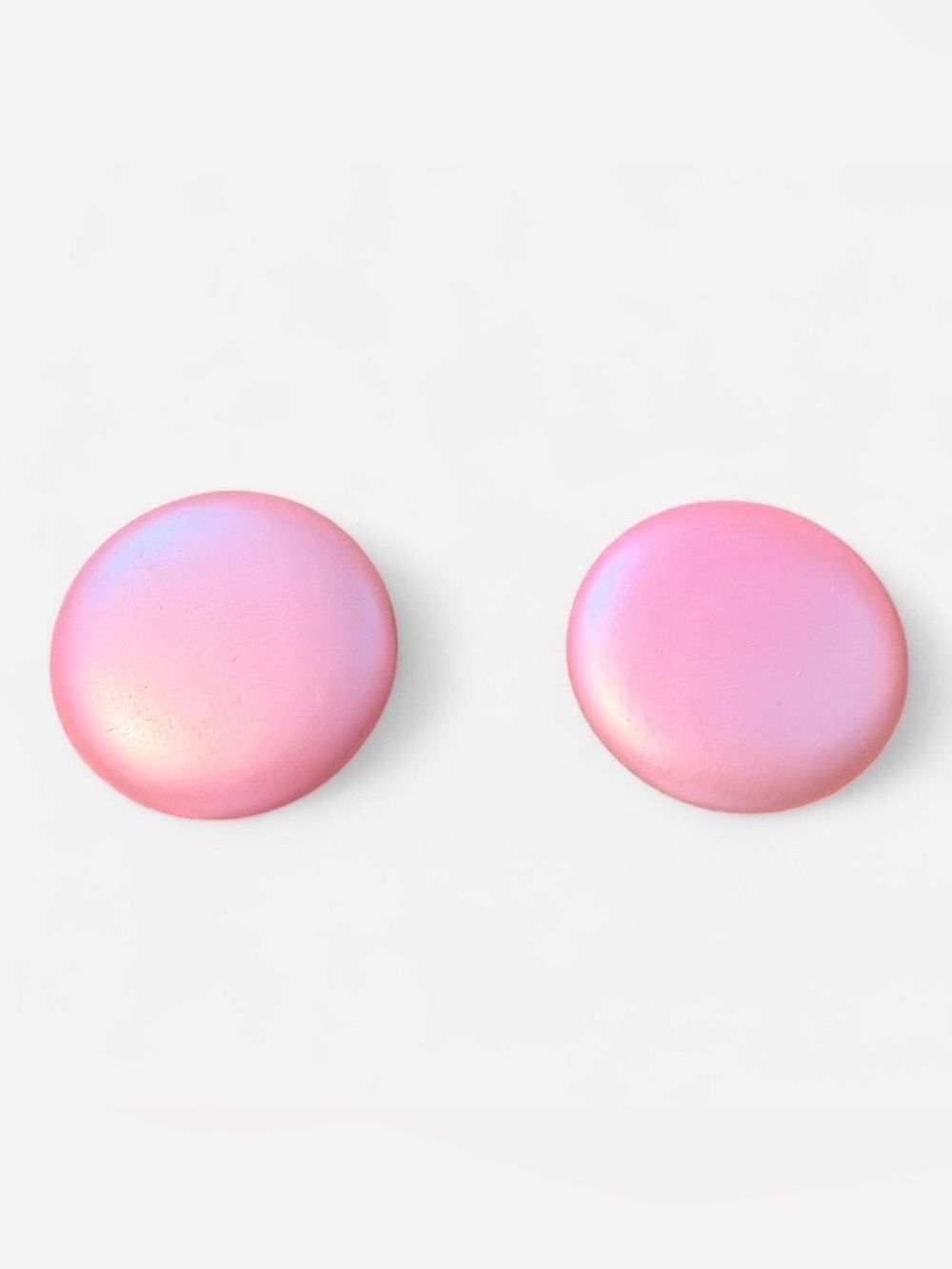 Iridescent Pink Vintage Clip-on Earrings